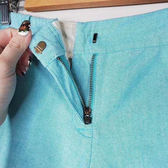 J. Crew Chino City Fit Shorts Turquoise Size 6 - Picture 3 of 9